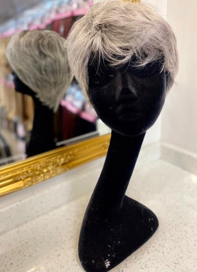 Grey Pixie Style Wig