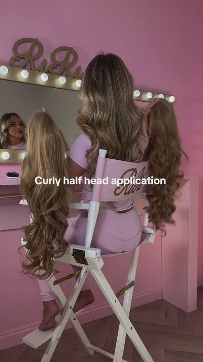 24" Curly Half Head Extensions