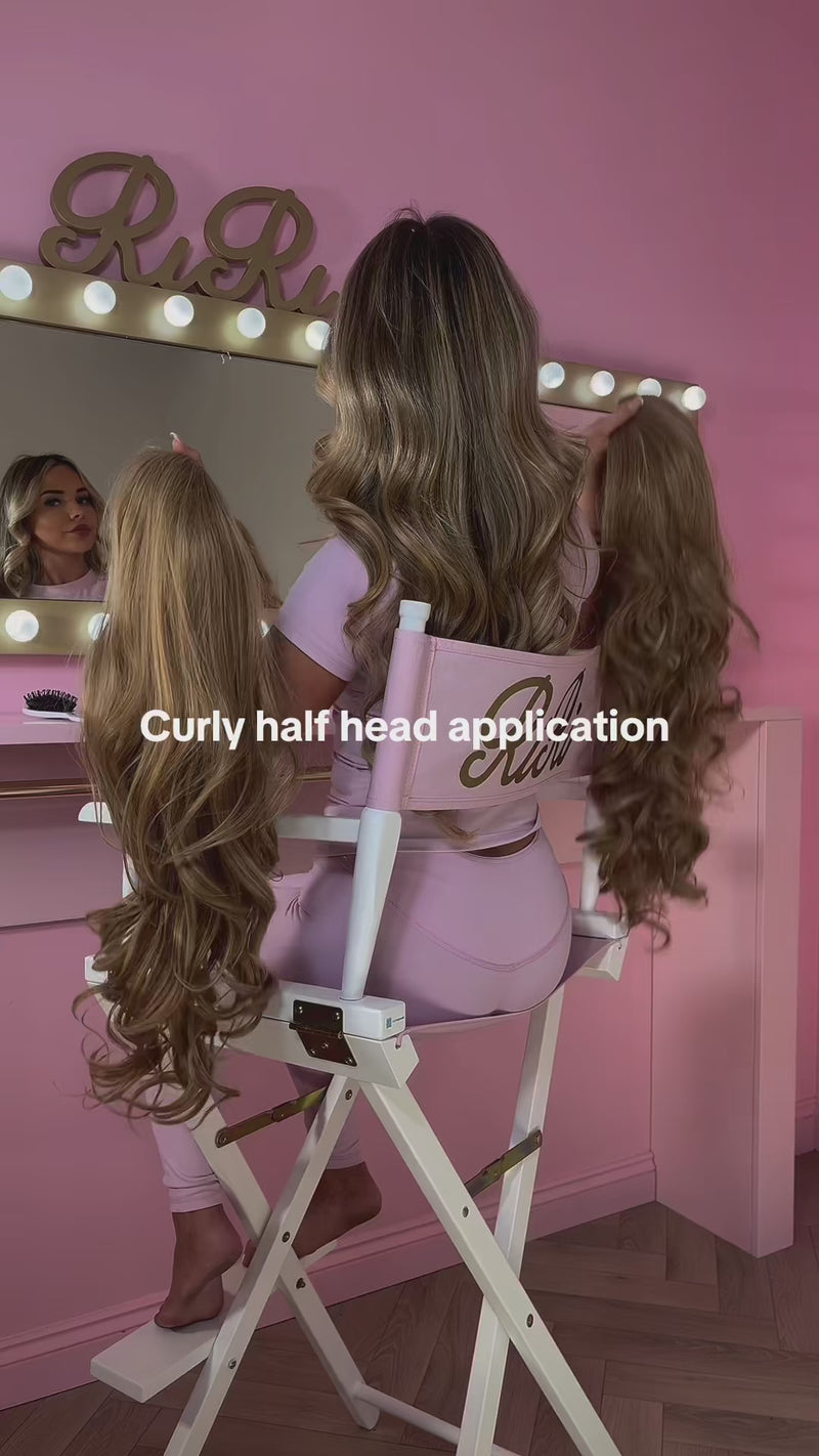 24" Curly Half Head Extensions