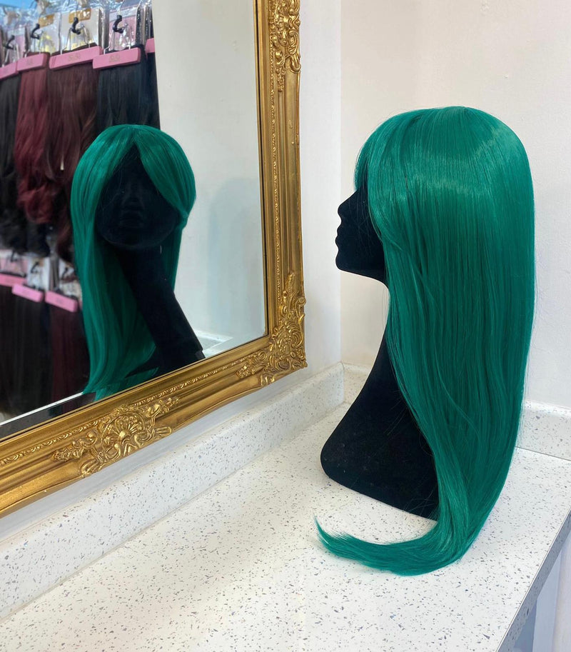Green Synthetic Wig