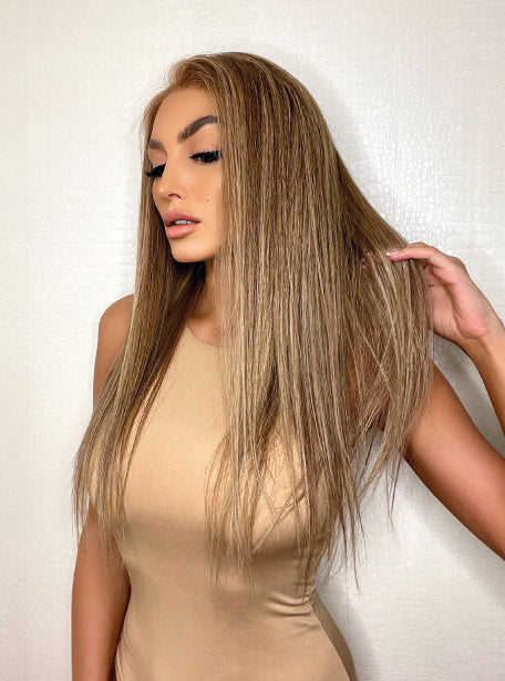 Straight Long Bella Human Hair 20 inch Wig