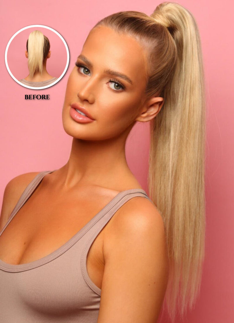 20″ Clip-In Human Hair Ponytail Extensions