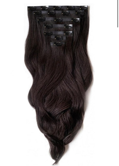 thick clip-in human hair extensions