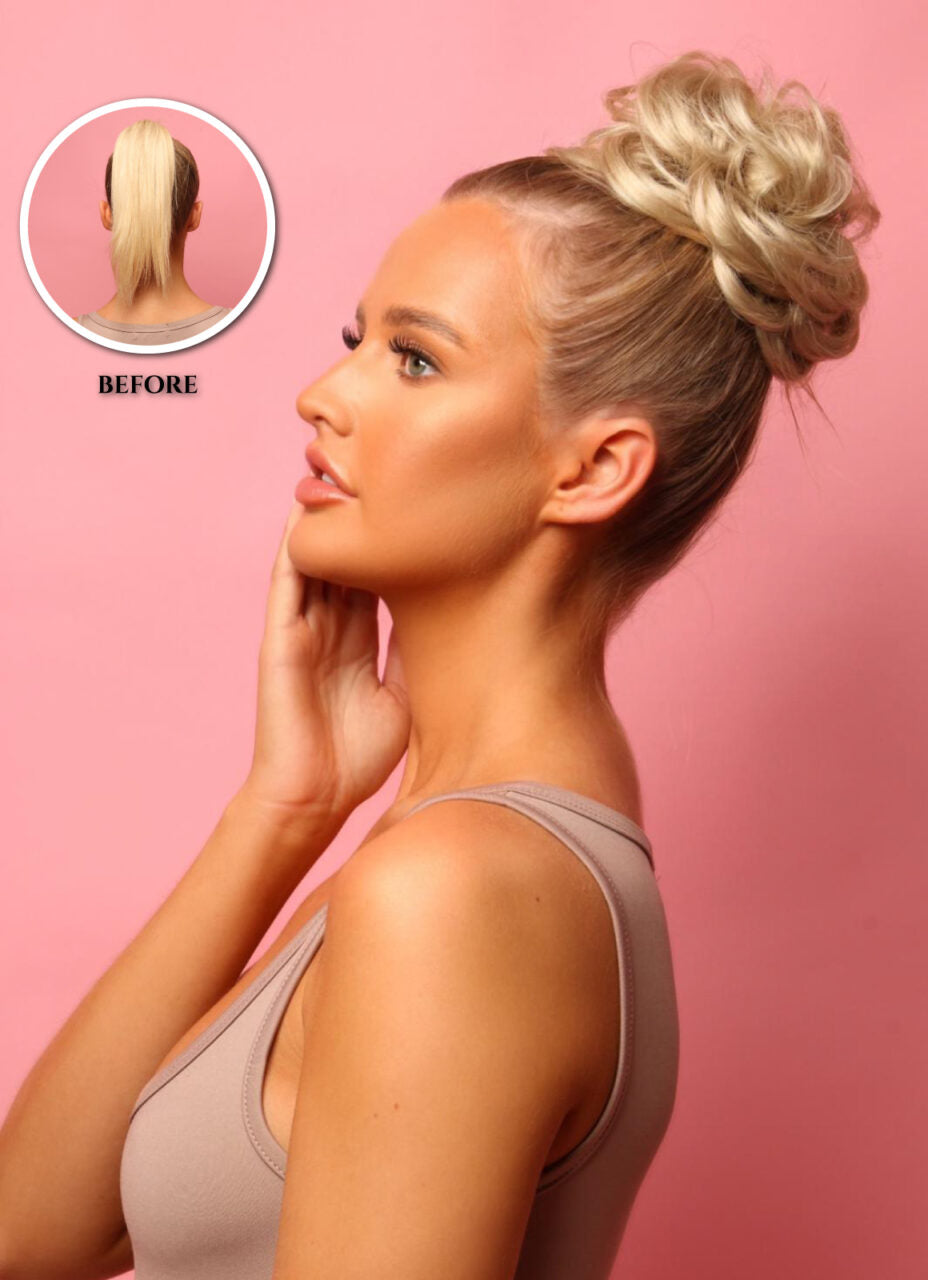 Hair pieces messy bun best sale